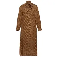 River Woods Bow Collar Dress Brown Talla: 34 | Blusón Outlet | Mujer | Marrón