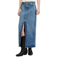 AllSaints Cyra Maxi Skirt Mid Indigo Talla: 12 | Faldas Vaqueras Outlet | Mujer | Azul