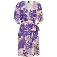 Pinko Accolto Abito Marocaine Stampa Tropical Nude/purple Talla: 38 | Mini Vestidos Outlet | Mujer
