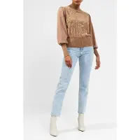 French Connection Pf Macey Star Embroidery Jmpr Camel Talla: M | Sudaderas con Capucha Outlet | Mujer | Marrón