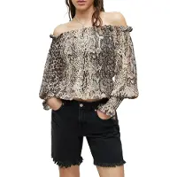 AllSaints Lara Noche Top Yellow Talla: 34 | Blusas Outlet | Mujer | Amarillo