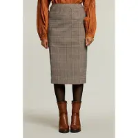 River Woods Multi Checked Midi Skirt Talla: XS | Faldas Midi Outlet | Mujer