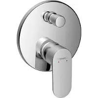 Hansgrohe Grifo monomando para bañera Rebris S, compatible con iBox universal, cromo, 1 unidad.
