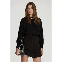 Shiwi Ladies Bologna Skirt Tasmania Stripe Black Talla: L | Mini Faldas Outlet | Mujer | Negro