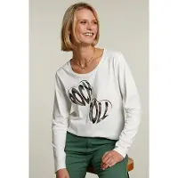 River Woods Off White Crew Neck T-shirt Talla: S | Manga Larga Outlet | Mujer | Blanco