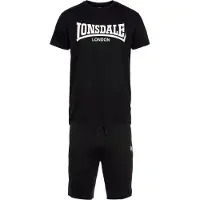 Lonsdale Ropa para correr negro / blanco