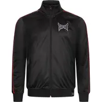 TAPOUT Sudadera con cremallera 'Tarziana' gris / rojo / negro