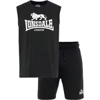 Lonsdale Ropa para correr 'Allanton' negro / blanco