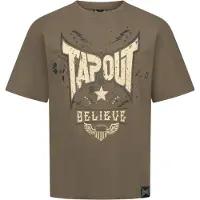 TAPOUT Camiseta 'Doylen' arena / umbra / negro