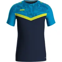 Jako Camiseta funcional azul / azul oscuro / amarillo
