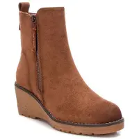 Refresh para mujer. 17100903-CAMEL Botines antelina marrón -Altura cuña 6cm- (38), 5 a 8cm, Cremallera, Casual, outlet 2026.