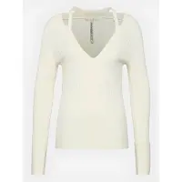 Guess Marciano GUESS Ls Vn Aline Swtr Cream White Talla: XS | Sudaderas con Capucha Outlet | Mujer | Blanco