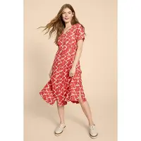 White Stuff Ivy Linen Mini Dress Red Printed Talla: 6 REGULAR | Blusón Outlet | Mujer | Blanco