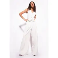 Pinko Pureza Pantalone Crepe Fluido Silk White Talla: 42 | Pantalones Outlet | Mujer | Blanco