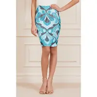 Guess Marciano By Ginger Rib Printed Emerald City Mini Skirt Talla: M | Mini Faldas Outlet | Mujer | Verde