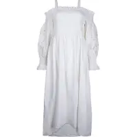 AllSaints Launa Broderie Dress Chalk White Talla: 42 | Vestidos Midi Outlet | Mujer | Blanco