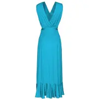 Pinko Oleandro Dress Hawaiian Ocean Blue Talla: 40 | Vestidos Midi Outlet | Mujer | Azul