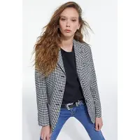 The Kooples Simple Soft Jacket Black White Talla: 34 | Blazers Outlet | Mujer | Negro
