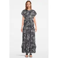 Pinko Kiss Me Dress Navy/cream Talla: 42 | Vestidos Maxi Outlet | Mujer | Azul