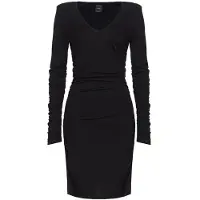 Pinko Maniglia Abito Jersey Crepe Dr Black Talla: L | Mini Vestidos Outlet | Mujer | Negro