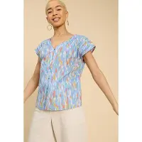 White Stuff Rae Cotton Vest Blue Printed Talla: 22 | Camisas Outlet | Mujer | Azul