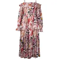 AllSaints Lillemor Leondra Dre Pearl White Multi Talla: 36 | Vestidos Midi Outlet | Mujer | Blanco