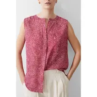French Connection Bernice Slvless Henley Tank Sea Pink Talla: 8 | Camisetas de Tirantes Outlet | Mujer | Rosa