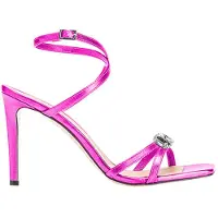 Pinko Trichopilia Sandalo Nappa Laminata Light Beetroot Talla: 41 | Chancletas Outlet | Mujer | Marrón
