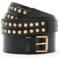 AllSaints Leonie Stud Wide Blt Black/warm Brass Talla: XS | Cinturones Outlet | Mujer | Negro