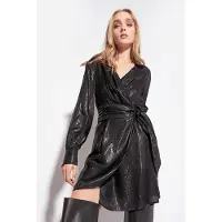 Pinko Arianna Abito Jaquard Effetto Black Talla: 44 | Mini Vestidos Outlet | Mujer | Negro