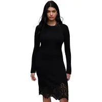 AllSaints Milly Dress Black Talla: S | Vestidos Midi Outlet | Mujer | Negro