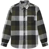 French Connection Heavy Large Check Overshirt Khaki Talla: S | Camisas Casuales Outlet | Hombre | Marrón