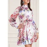 Guess Marciano By Clelia Dress Rose Shadow Print Talla: 36 | Mini Vestidos Outlet | Mujer | Rosa