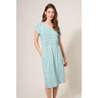 White Stuff Tallie Eco Vero Jersey Dre Ivory Printed Talla: 16 | Vestidos Midi Outlet | Mujer | Blanco