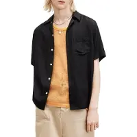 AllSaints Sunsmirk Ss Shirt Jet Black Talla: XS | Camisas Casuales Outlet | Hombre | Negro