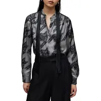 AllSaints Toni Toni Shirt Grey Talla: 38 | Camisas Outlet | Mujer | Gris