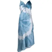 AllSaints Alexia Mariana Dress Blue Tiedye Talla: 44 | Vestidos Midi Outlet | Mujer | Azul