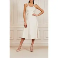 Guess Marciano By Lorraine Dress Ivory Bone Talla: XS | Vestidos Midi Outlet | Mujer | Blanco
