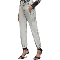AllSaints Lea Cargo Jogger Snow Grey Talla: W29 | Vaqueros Pitillo Outlet | Mujer | Gris