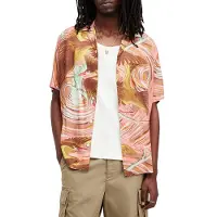 AllSaints Matsuri Ss Shirt Paradise Pink Talla: S | Camisas Casuales Outlet | Hombre | Rosa