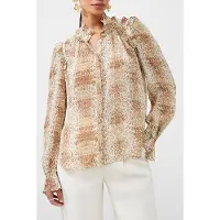 French Connection Snake Smooth Gtte Ruffle Shirt Misc. Talla: L | Blusas Outlet | Mujer