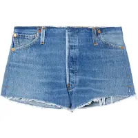 RE/DONE The Short Short Indigo Talla: 23 | Pantalones Cortos Outlet | Mujer | Azul