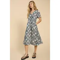 White Stuff Ivy Linen Mini Dress Blue Printed Talla: 22 REGULAR | Vestidos Midi Outlet | Mujer | Blanco