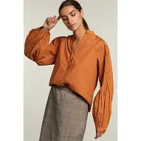 River Woods Brown Blouse Balloon Sleeves Talla: 36 | Blusas Outlet | Mujer