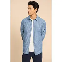 White Stuff Stripe Shirt Chambray Blue Talla: XXL | Camisas Casuales Outlet | Hombre | Azul