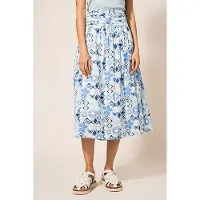 White Stuff Maeva Skirt Blue Talla: 20 REGULAR | Faldas Midi Outlet | Mujer | Azul