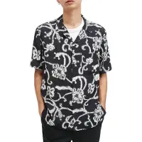 AllSaints Webs Ss Shirt Jet Black Talla: XS | Camisas Casuales Outlet | Hombre | Negro