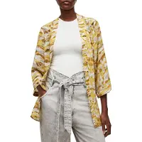 AllSaints Carina Oniyuri Kimon Yellow Talla: 34 | Albornoces Outlet | Mujer | Amarillo