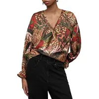 AllSaints Penny Gene Top Pink Talla: 2 | Blusas Outlet | Mujer | Rosa