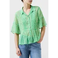 French Connection Cadie Pintuck Top Poise Green Talla: 6 | Blusas Outlet | Mujer | Verde